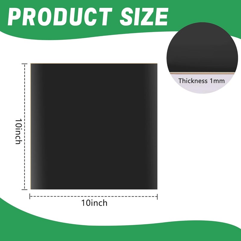Adnee 2 Pcs Pond Liner Repair Patch-10 x 10 Inches Self-Adhesive EPDM Liner Repair Patch Kit-Thickened Square Rubber Pond Liner Seam for EPDM Garden Pond Patch Cover Repair - Image 2